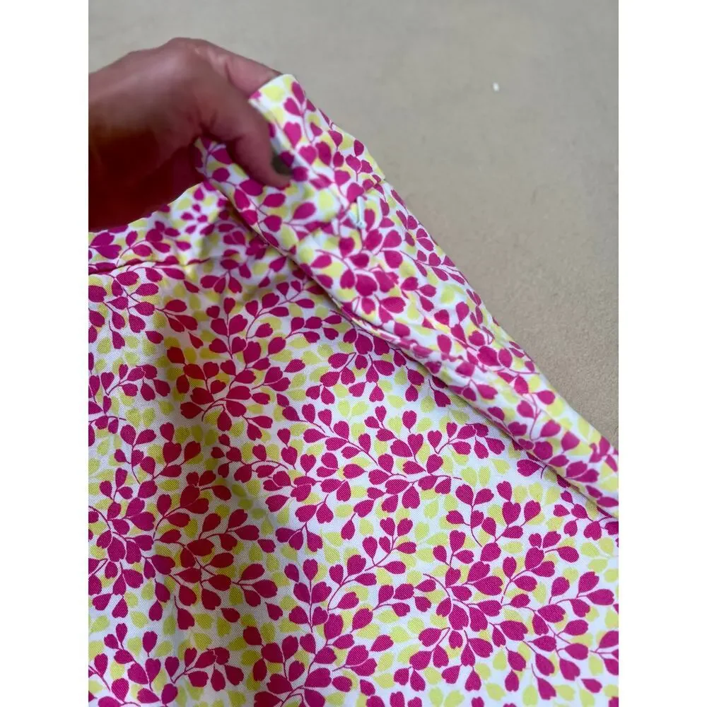 J. Crew Mini‎ Skirt Y2K Cottagecore Floral Coquette Pink Green Womens Size 8